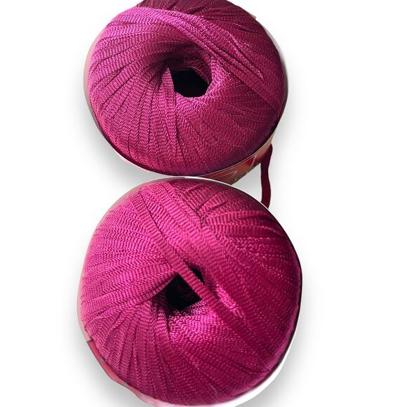 2 Skeins Filati FF MUST Nylon Yarn | #75 Wine  Red-purple *Made in Italy* - Picture 5 of 7